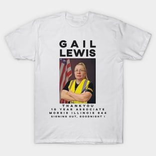 Gail Lewis tribute | Black Font T-Shirt